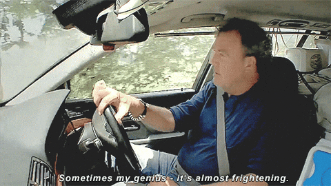 Jeremy Clarkson GIF "Sometimes my genius - it's almost frightening"