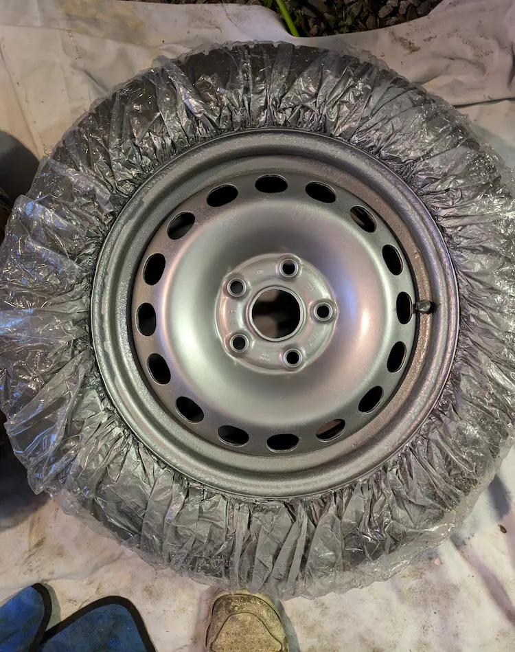 Silver painted steel wheels