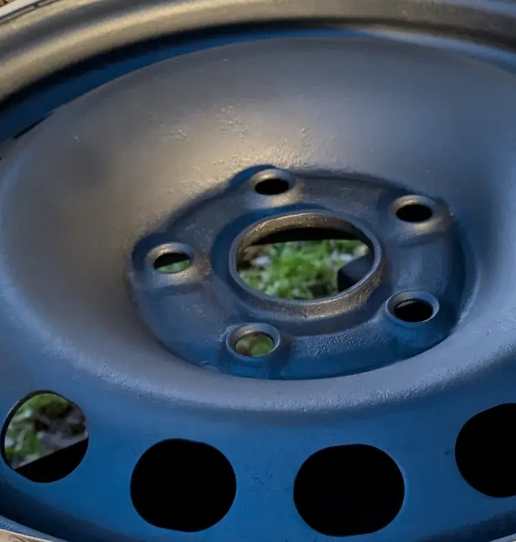 Pock marked steel wheels
