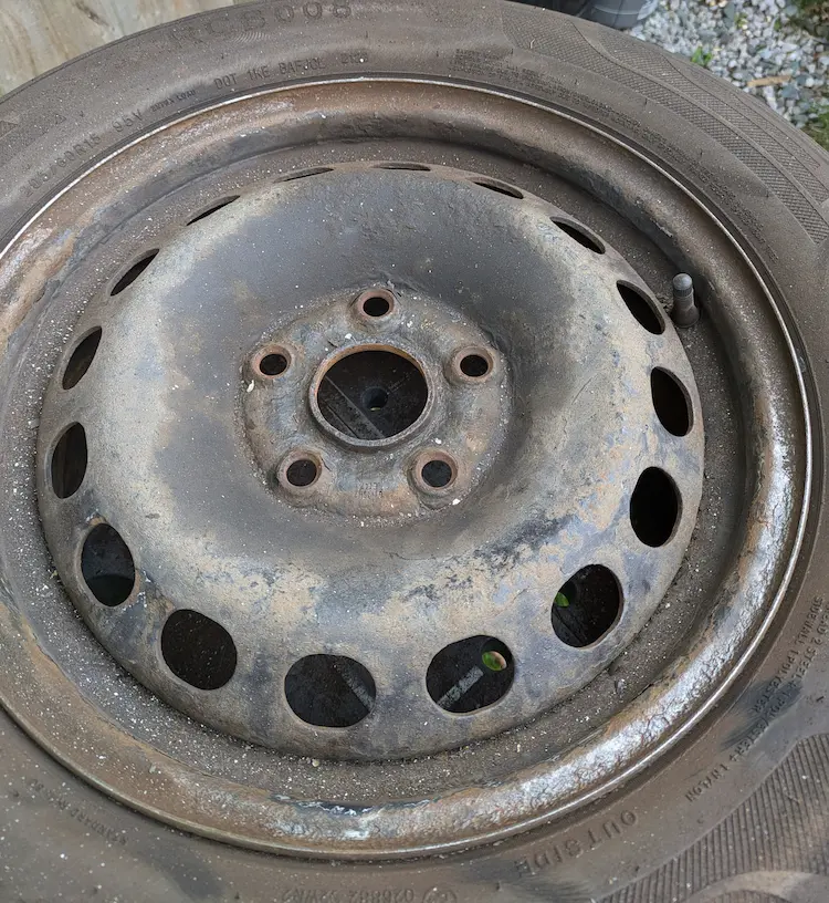 Rust steel wheel PCD5x112 (front)